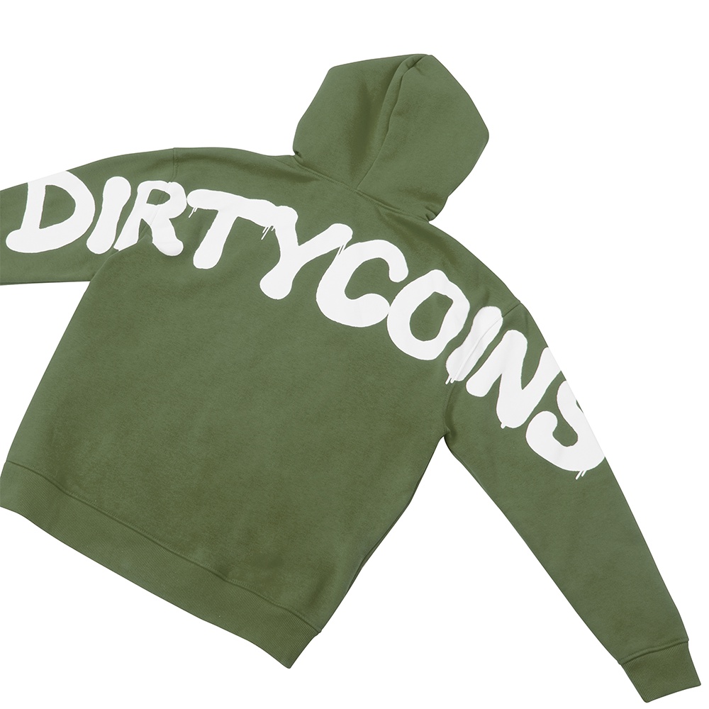 DirtyCoins Áo khoác On The Wall Hoodie – Olive/ White