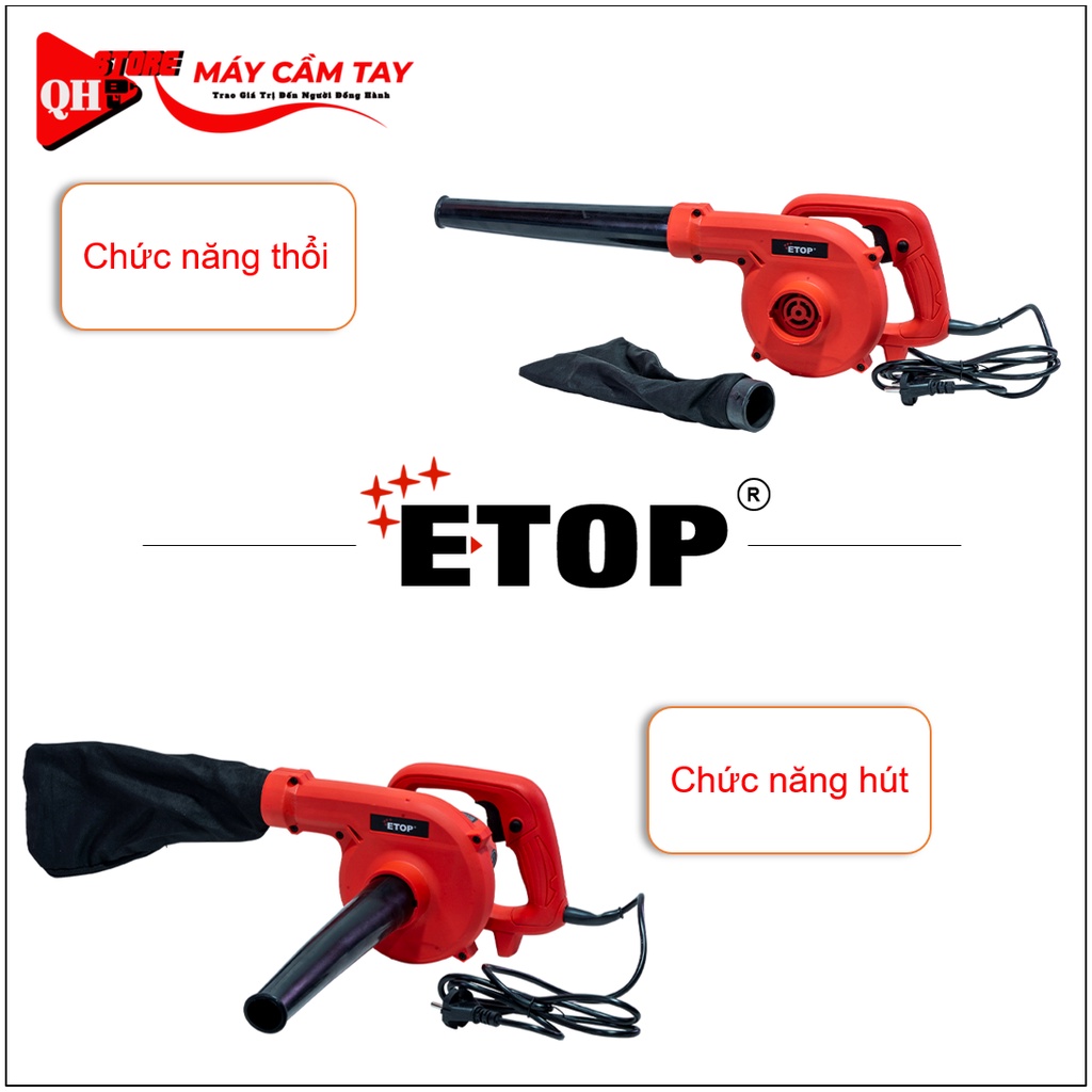 Máy thổi &amp; hút bụi ETOP  ZC-35T | Công Suất 1050W Cực Mạnh - Máy Hút Bụi Đa Năng- Lõi Đồng 100%.