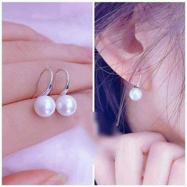 Bông Tai Ngọc Trai Nhân Tạo Phong Cách Hàn Quốc