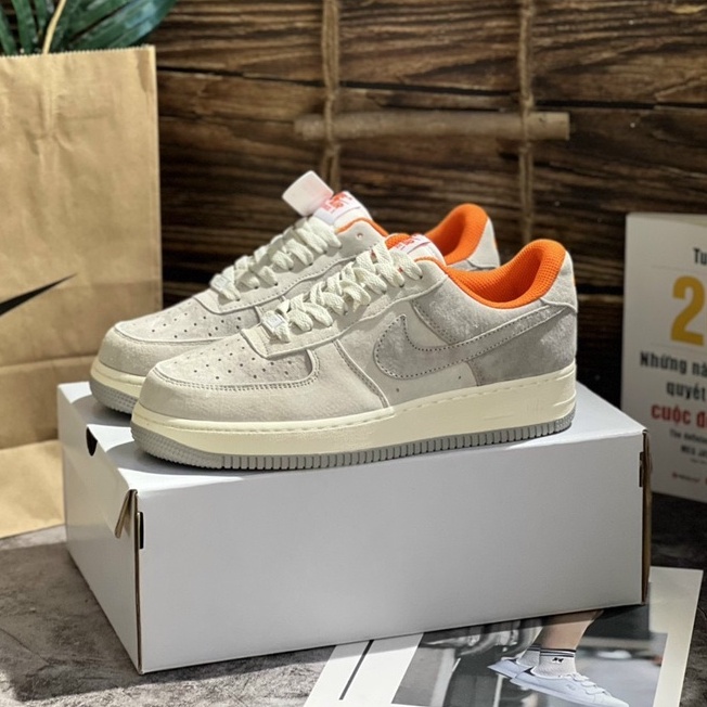 Giầy AF1 lòng cam vải da lộn cao cấp.