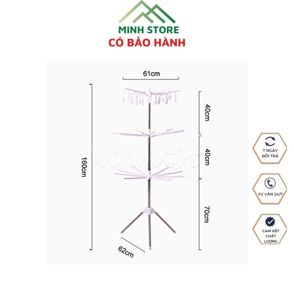 Cây Phơi Quần áo Đồ Lót Tất Vớ Lót Đồ Sơ Sinh Thông Minh Có Thể Gấp Gọn Xoay 360° Tiết Kiệm Diện Tích Hàng Chuẩn Giá Tốt