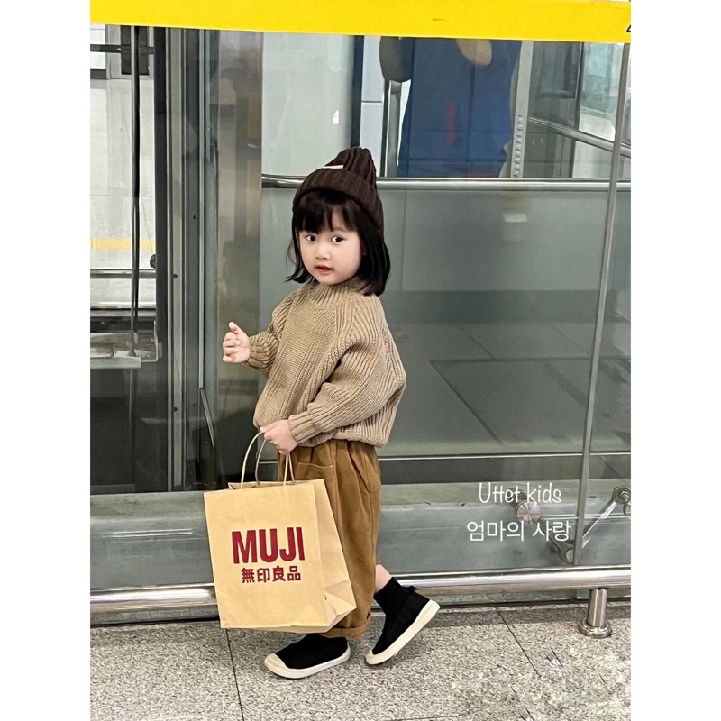 [Ảnh thật] áo len hàn quốc  2002 dành cho bé gái và bé trai size 80 đến 120 mùa thu đông