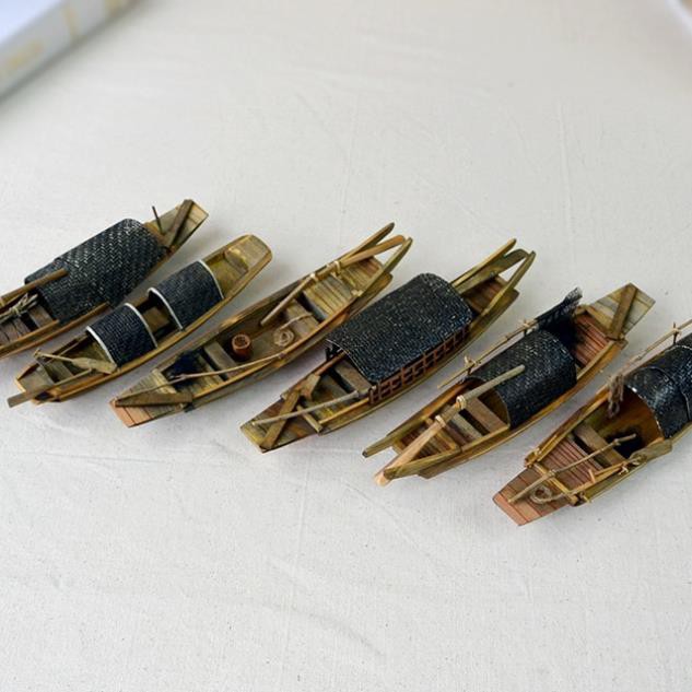 mô hình thuyền gỗ nổi trang trí bể cá, bể thủy sinh