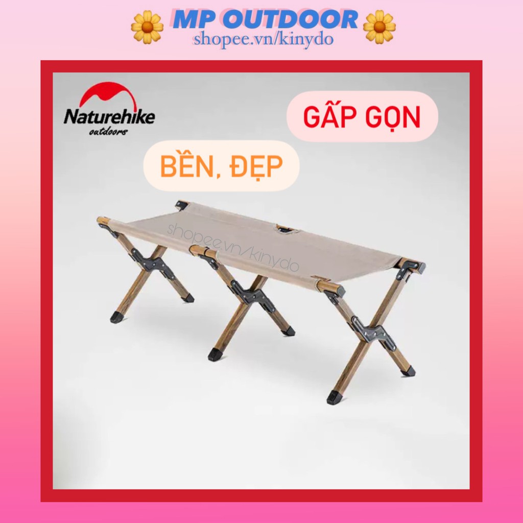 GHẾ BĂNG ĐÔI GẤP GỌN DỄ DÀNG DI CHUYỂN THUẬN TIỆN HỢP KIM NHÔM BỀN ĐẸP NATUREHIKE NH20JJ017