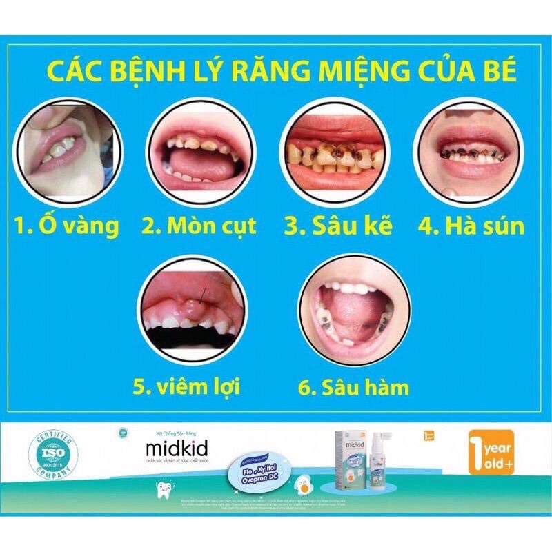 Kem Đánh Răng Dạng Xịt Chống Sâu Răng Midkid 30Ml