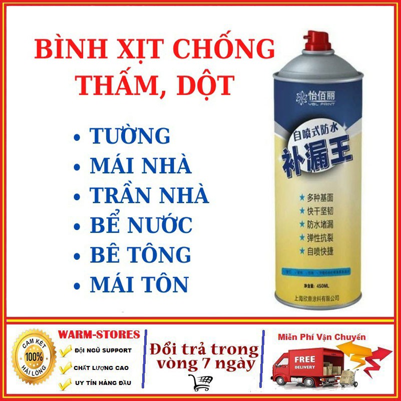 Gía Rẻ Vô Địch Bình Xịt Chống thấm - Chống Dột Công nghệ Nhật bản ( Chai 450ml ), Xịt Chống Thấm Bịt Kín Khe Nứt