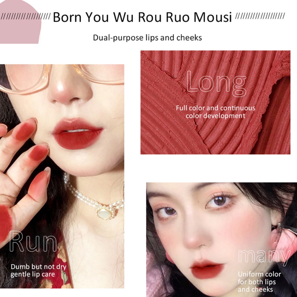 Son Kem WODWOD Tông Nhung Lì Chống Nước Lâu Trôi 24 Giờ