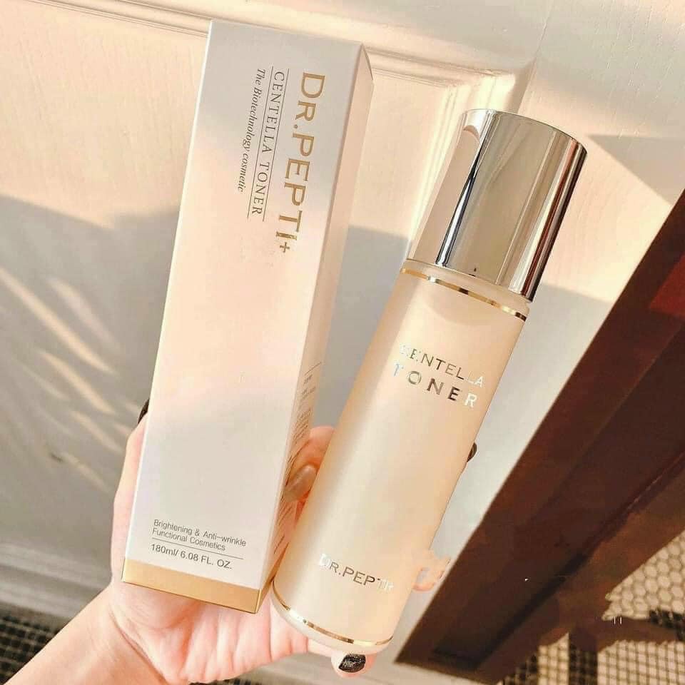 Nước Hoa Hồng Dưỡng Da Căng Bóng Toner Dr.Pepti Centella  180ml