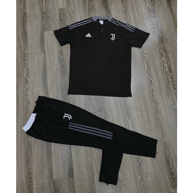 Bộ nam Juventus sọc viền ghi-HBNA18