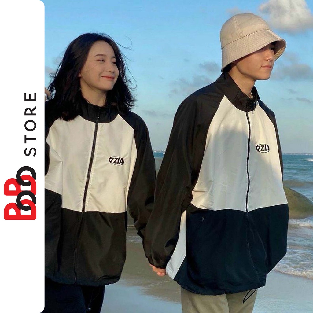Áo khoác dù in chữ 7ZIA unisex fomr rộng dành cho nam nữ - BoBo Store
