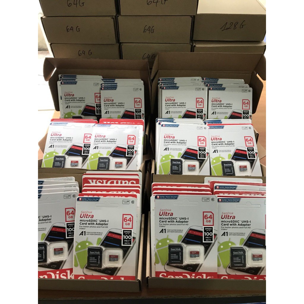 Nơi☫❉℗Thẻ nhớ sandisk 64GB /32Gb/16GB/8GB dùng điện thoại, máy ảnh - tốc độ cao Class 10 Ultra  667x 100MB/s -BH 5 năm | BigBuy360 - bigbuy360.vn