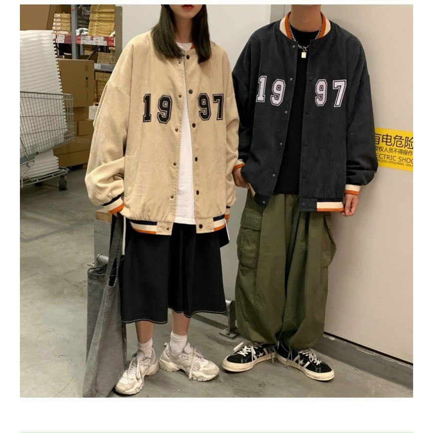 [DEAL] Áo Khoác Kaki Nam Nữ Unisex - Áo Jacket Bombers 1997 Vải Nhung Siêu Hot (KK026)