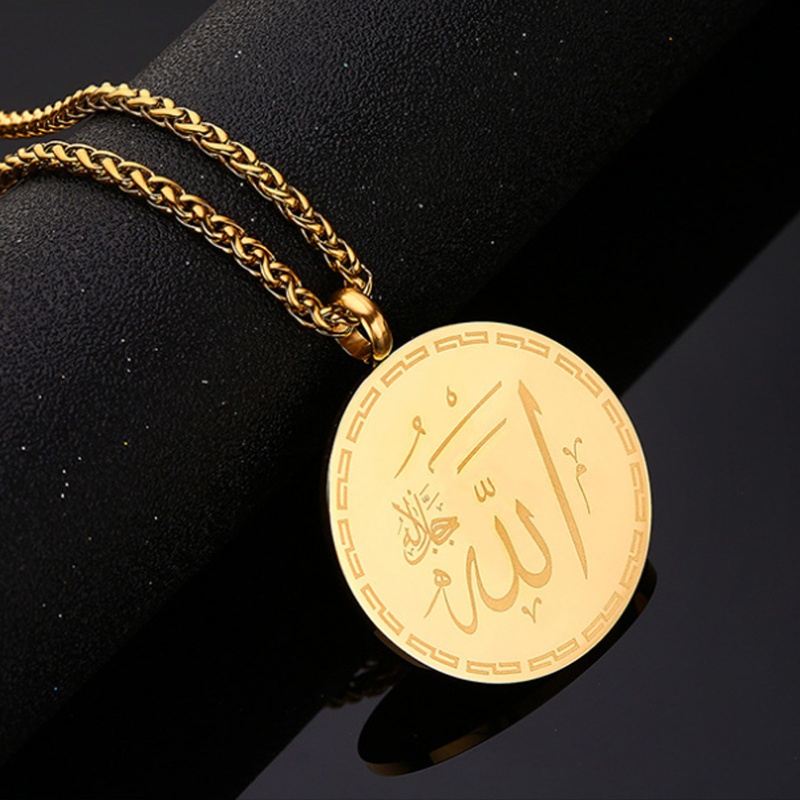 Vòng cổ Mặt Tròn In Câu Trích Dẫn Tôn Giáo Thời Trang