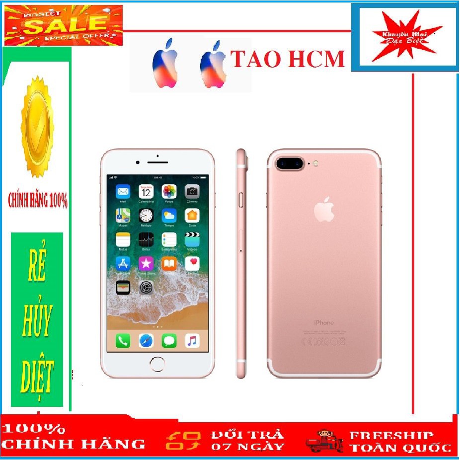 Điện thoại Apple iPhone 7 PLUS 128gb mới , quốc tế , LLA , chiến game mượt.