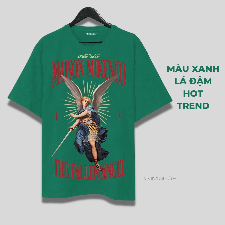 Áo Thun Tay Lỡ MIKENCO FALLEN ANGEL, áo phông unisex Form rộng oversize, chất liệu Cotton. KKIMShop