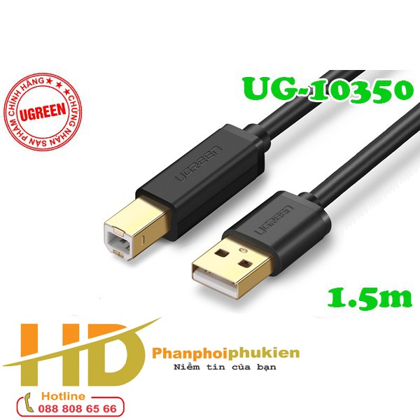 Cáp máy in USB 2.0 Ugreen 10351 dài 3M