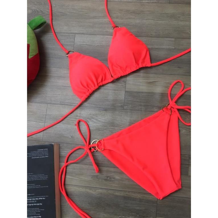 [Hàng Có Sẵn Full Màu] Bikini tam giác khoen sexy hình thật do shop chụp sàn  ྇ ༴