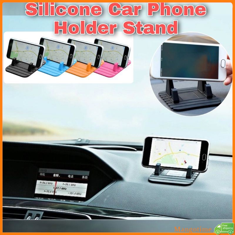 Giá Đỡ Điện Thoại Bằng Silicon Chống Rơi Chống Trầy Xước Gắn Bảng Điều Khiển Xe Hơi