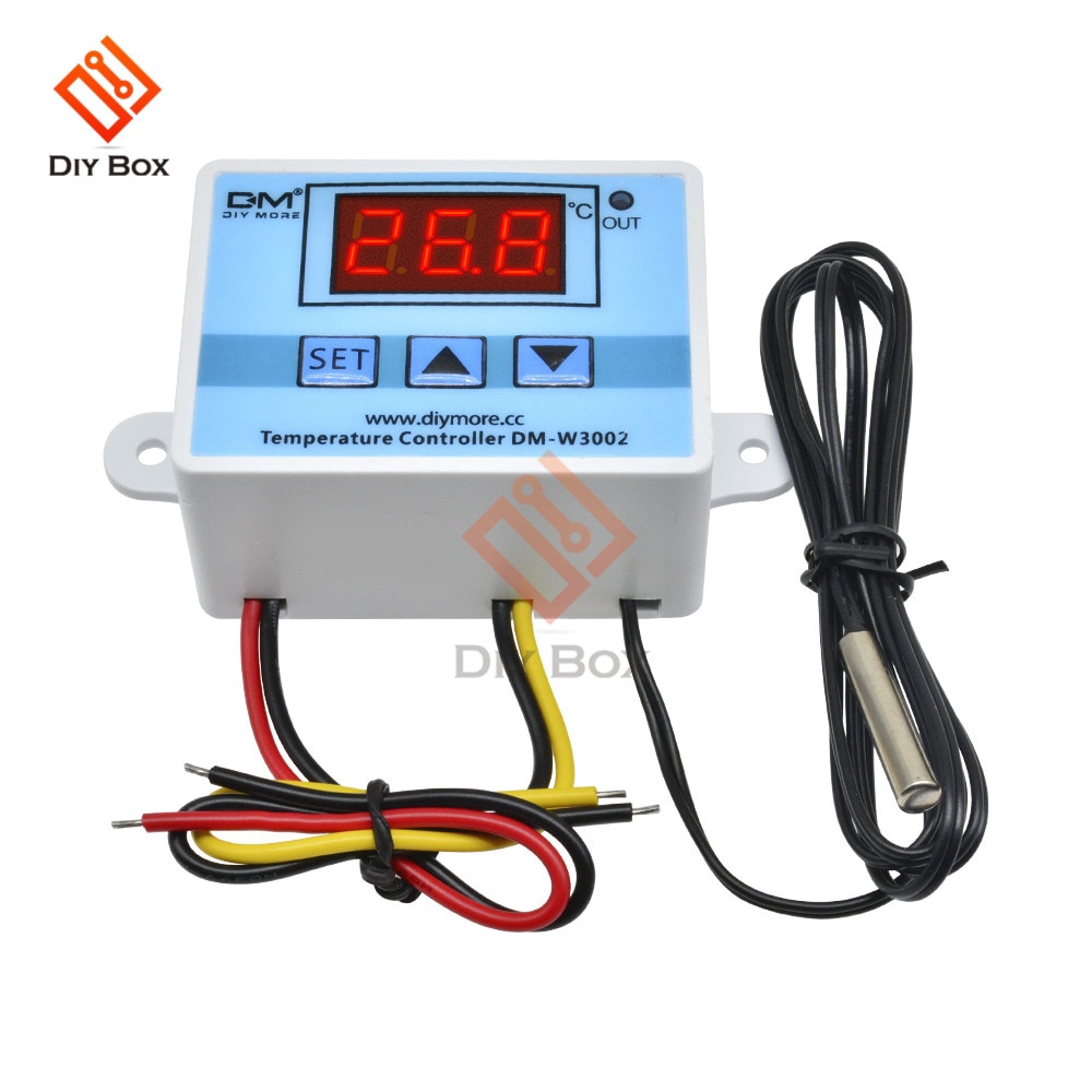 Công tắc điều khiển nhiệt với cảm biến đầu dò W3002 XH-W3002 LED DC 12V 24V AC 110V-220V 10A | BigBuy360 - bigbuy360.vn