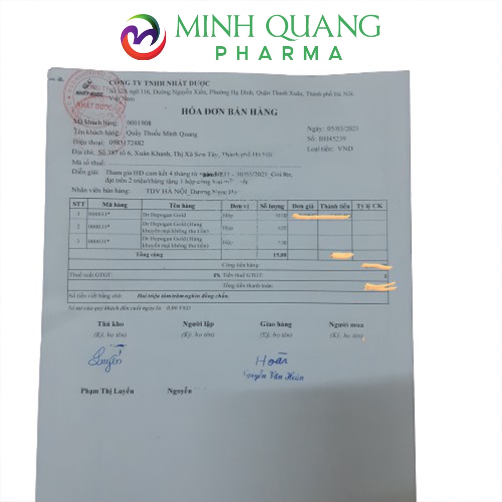 Viên uống HEPOGAN GOLD hỗ trợ giải độc gan, mát gan, tiêu độc lọ 30 viên