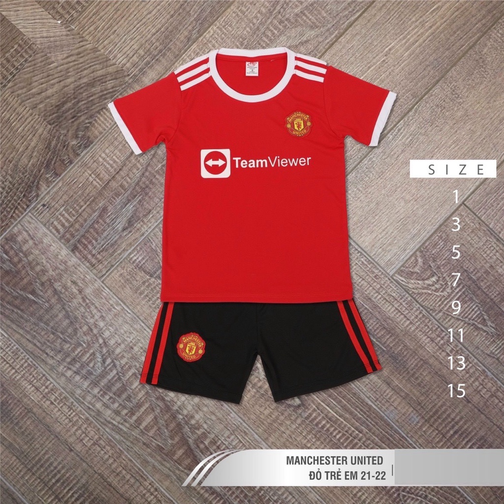 Bộ Quần Áo Bóng Đá Trẻ Em MANCHESTER UNITED 2021 2022 SÂN NHÀ
