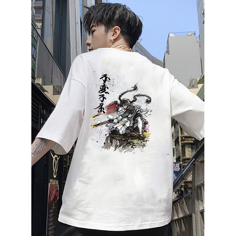 Áo thun unisex form rộng phong cách Nhật Bản đẹp độc lạ vải dày mịn 2019T1669