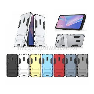 Ốp lưng OPPO K3, Realme X chống sốc Iron man có chân dựng máy