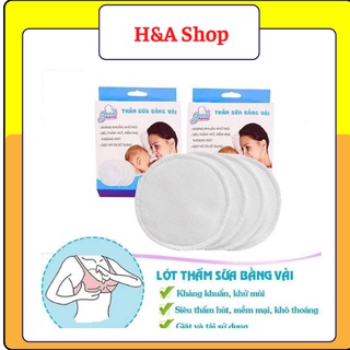 Miếng lót thấm sữa, thấm sữa bằng vải có thể giặt được Goodmama (1 hộp 8 miếng)