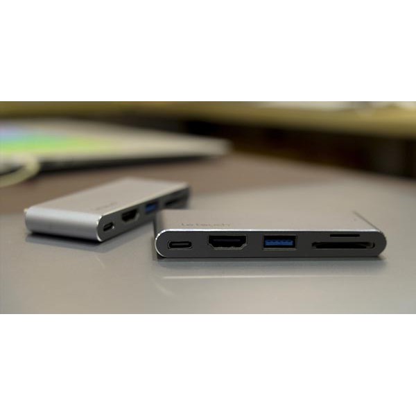 Cáp chính hãng USB-C HUB PRO HDMI 4K Letouch dual xám