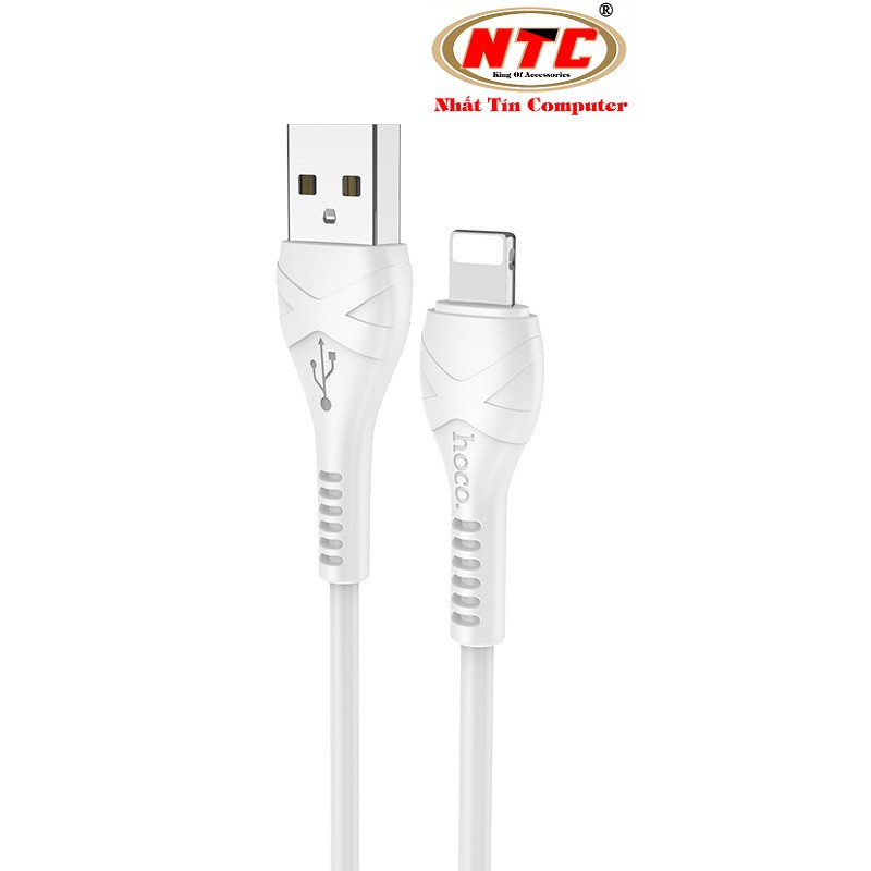 Cáp sạc và truyền dữ liệu cổng Lightning Hoco X37 Cool power dài 1M (Trắng) - Hàng chính hãng