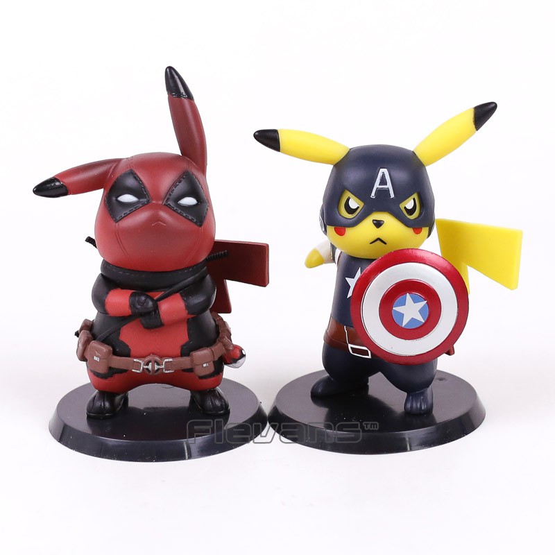 Mô hình đồ chơi nhân vật Deadpool Pikachu bằng nhựa PVC cao cấp