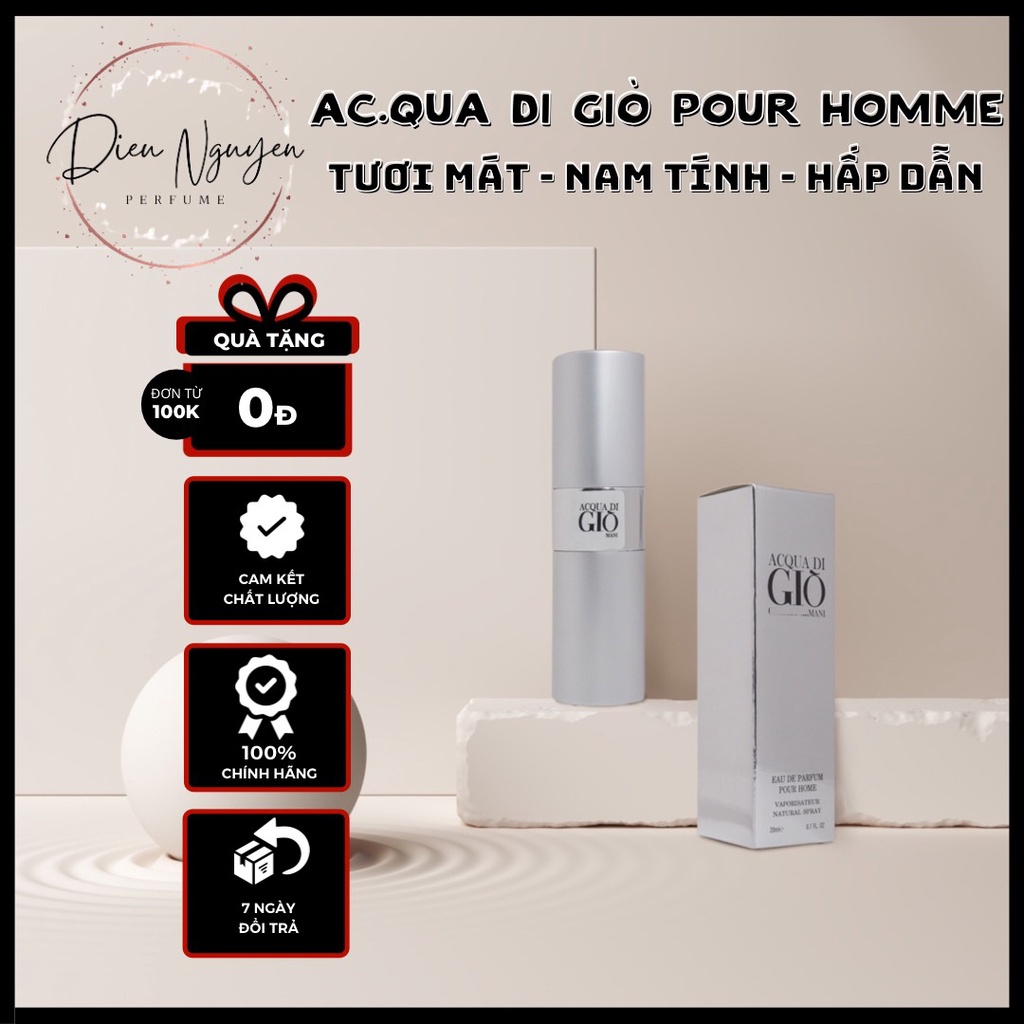 Dầu Thơm Nước Hoa Nam Acqua Di Giò Pour Homme Mini 20ml