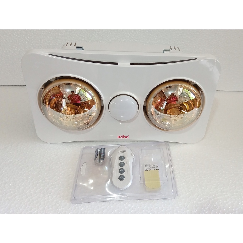 Đèn sưởi nhà tắm âm trần Kohn LUXURY 2 bóng BK03G và BK02G