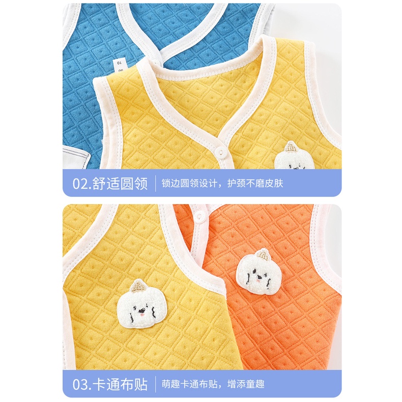 Áo Khoác Phao Lót Lông Cừu Dày Ba Lớp Giữ Ấm Mùa Đông Cho Bé 60-120CM