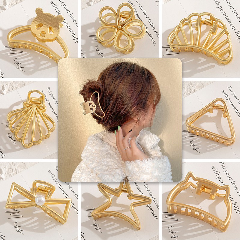 Kẹp tóc hợp kim hình vỏ sò phong cách Hàn Quốc cho nữ