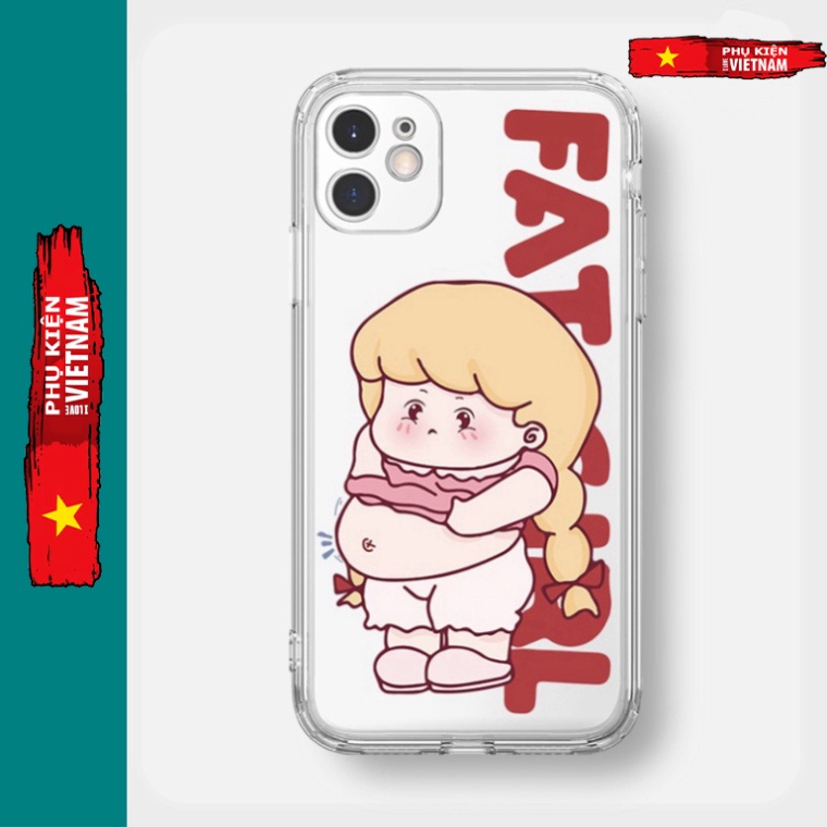 Ốp lưng iphone 6, 6s plus, 7 8 Plus, X, XS, XR, XSMAX, 11 , 12, 13 PROMAX suốt trong quãng BÉ BỤNG BỰ PKVN
