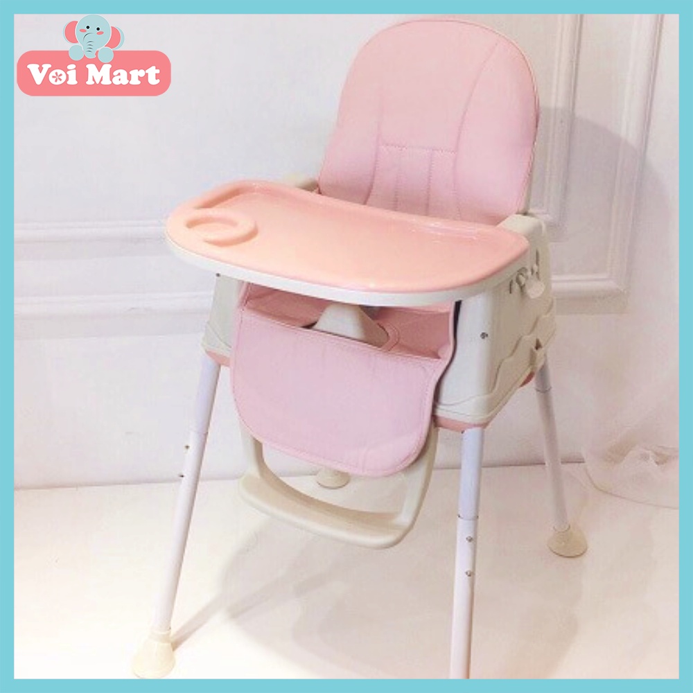 Ghế Ăn Dặm Đa Năng Cho Bé HANBEI Có Đệm Và Bánh Xe Bảo Hành Chính Hãng 12 Tháng