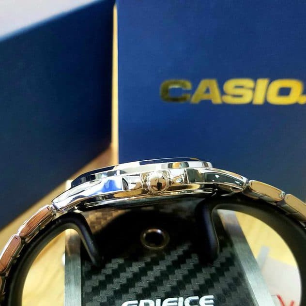 Đồng hồ Casio nam dây sắt thể thao, khung thép nguyên khối ánh bạc, lịch thứ - ngày, chống nước WR50M (MTP-1381D-7AVDF)