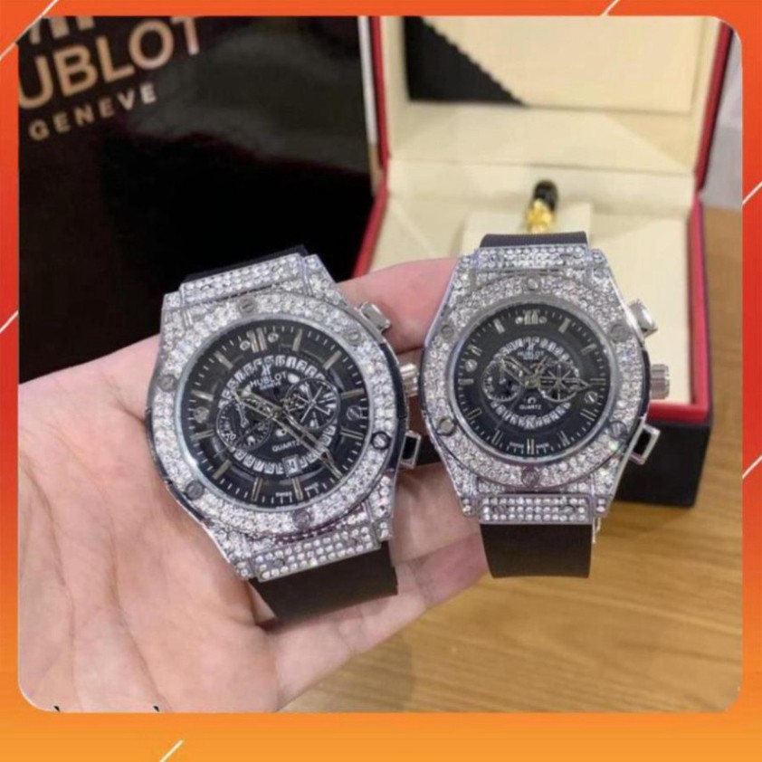 Đồng hồ nam nữ Hublot - đồng hồ unisex cặp đôi dây cao su có bảo hành 12tháng - Shop450