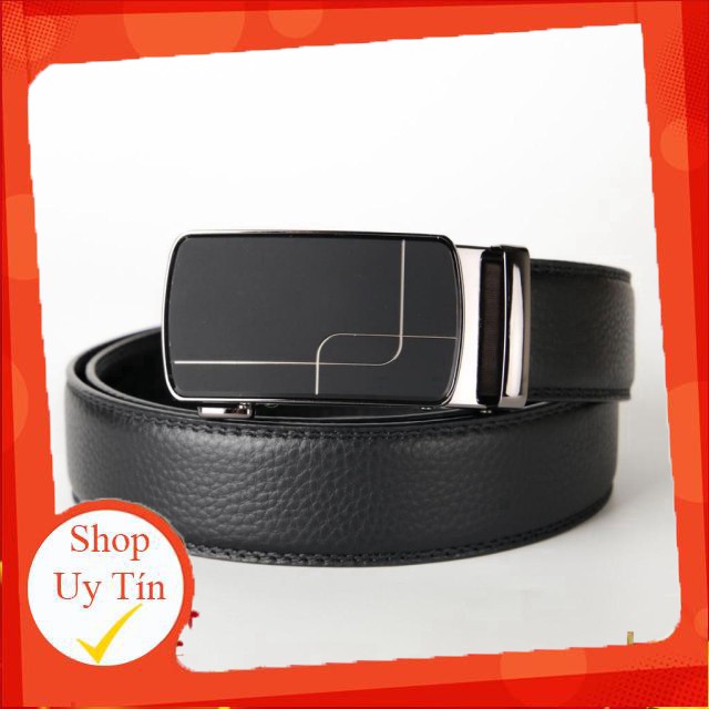 Thắt lưng nam FTTLeather dây da bò thật mặt trượt thông minh cao cấp DF220405 -Hàng nhập khẩu