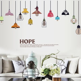 Decal dán tường đèn nghệ thuật