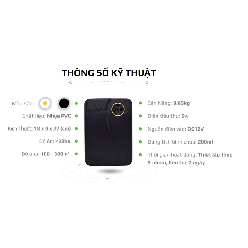 Máy Khuếch Tán Tinh Dầu lọc không khí cho Nhà Hàng, Khách Sạn - Home and Garden