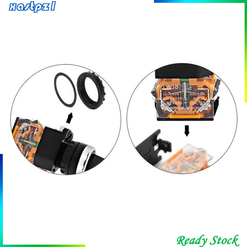 Công Tắc Nút Nhấn 3 Vị Trí 2no 10a 380v La38-20 X 3