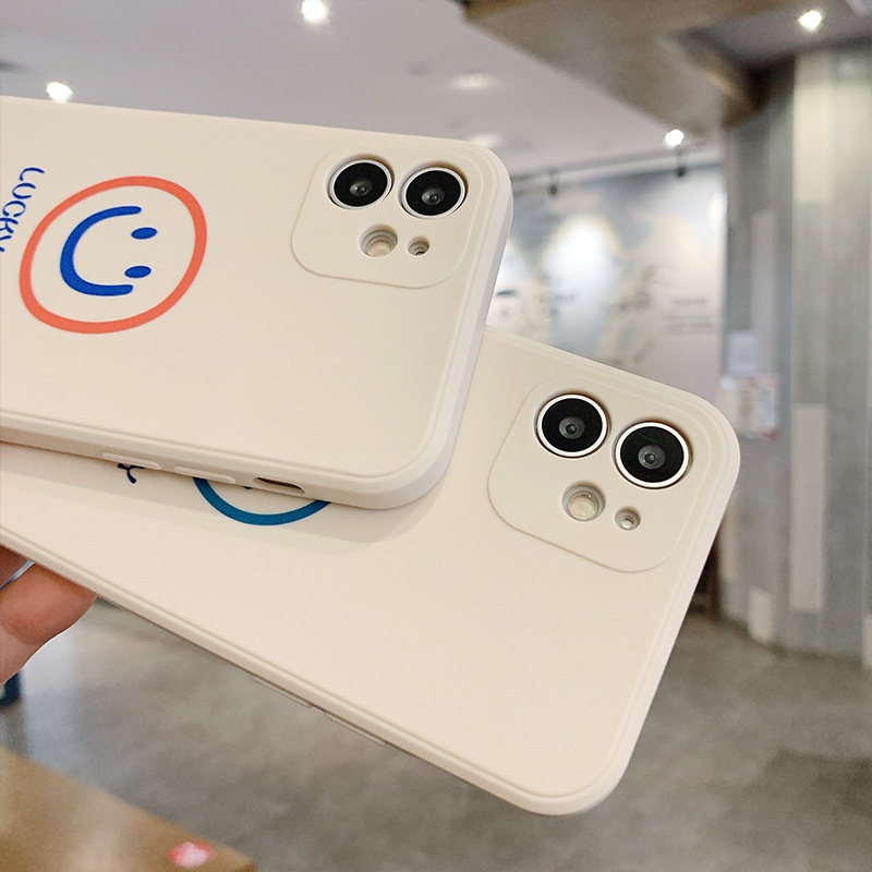 Ốp lưng iphone cạnh vuông Mặt cười lucky day dành cho ip 6 đến 14promax - e231