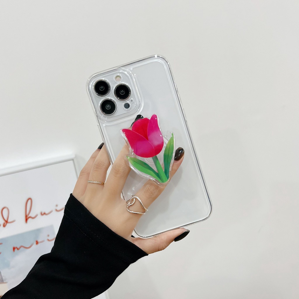 Ốp Điện Thoại Chống Sốc Thiết Kế Thời Trang Ngọt Ngào Có Giá Đỡ Cho Iphone