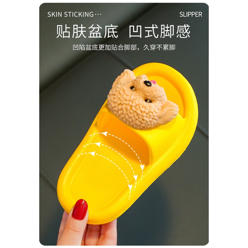 Dép Đi Trong Nhà Đế Mềm Chống Trượt Họa Tiết Hoạt Hình Dễ Thương Size 22-40 Cho Bé