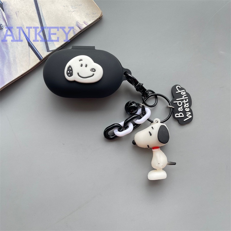 OPPO Enco Buds / W11 / W12 Vỏ bảo vệ hộp sạc tai nghe bằng silicon mềm chống sốc chống thấm nước kèm móc treo cho Oppo Enco Buds / W11