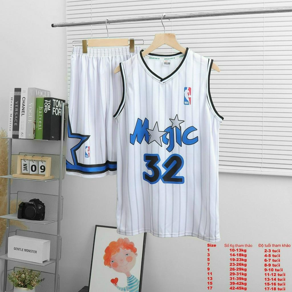 Bộ quần áo bóng rổ cho bé từ 5 đến 14 tuổi chất vải mè thể thao thoáng mát AP104- An Phú Fashion