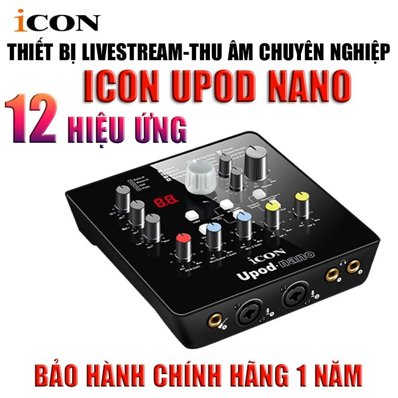 Trọn bộ combo thu âm, hát karaoke, Livestream, SOUNDCARD ICON NANO, MIC TAKSTAR PC-K500 và TAI NGHE TS-2260