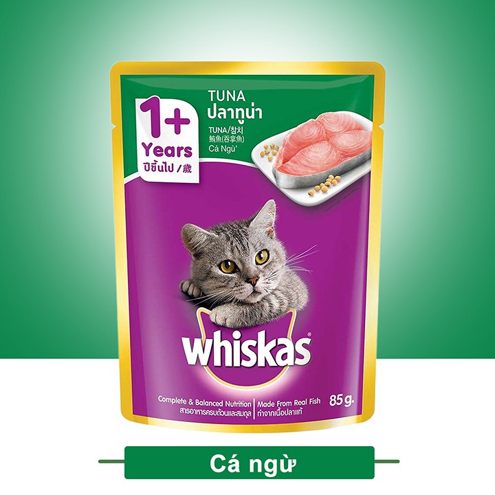 Pate Cho Mèo Trưởng Thành Whiskas Adult 1+ Gói 80g Giá Rẻ #Tintin Pet Store